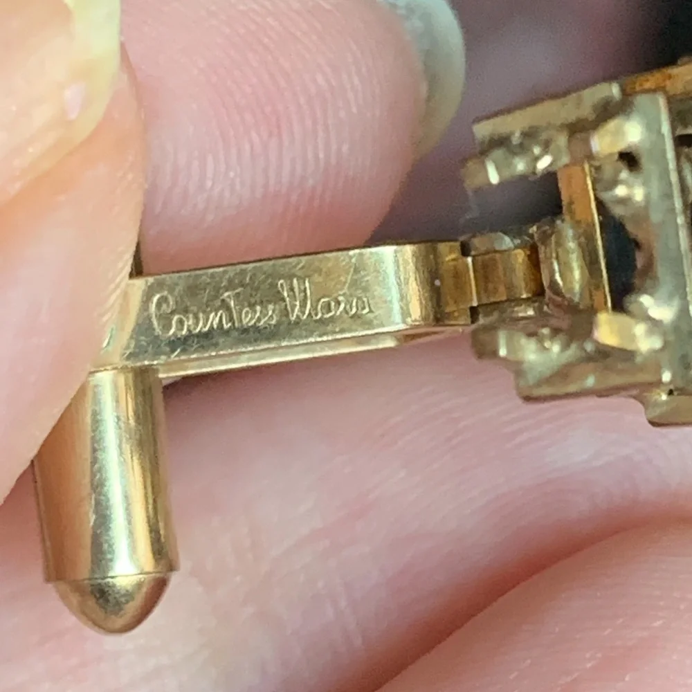 Vintage Countess Mara Oil Well Cufflinks Stamped